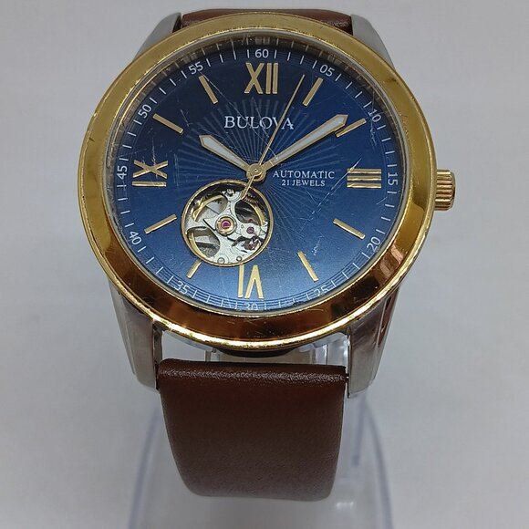 Bulova 98A263 Men’s 42mm Gold/Silver Tone S/Steel 21 Jewel Automatic Watch - Picture 3 of 13